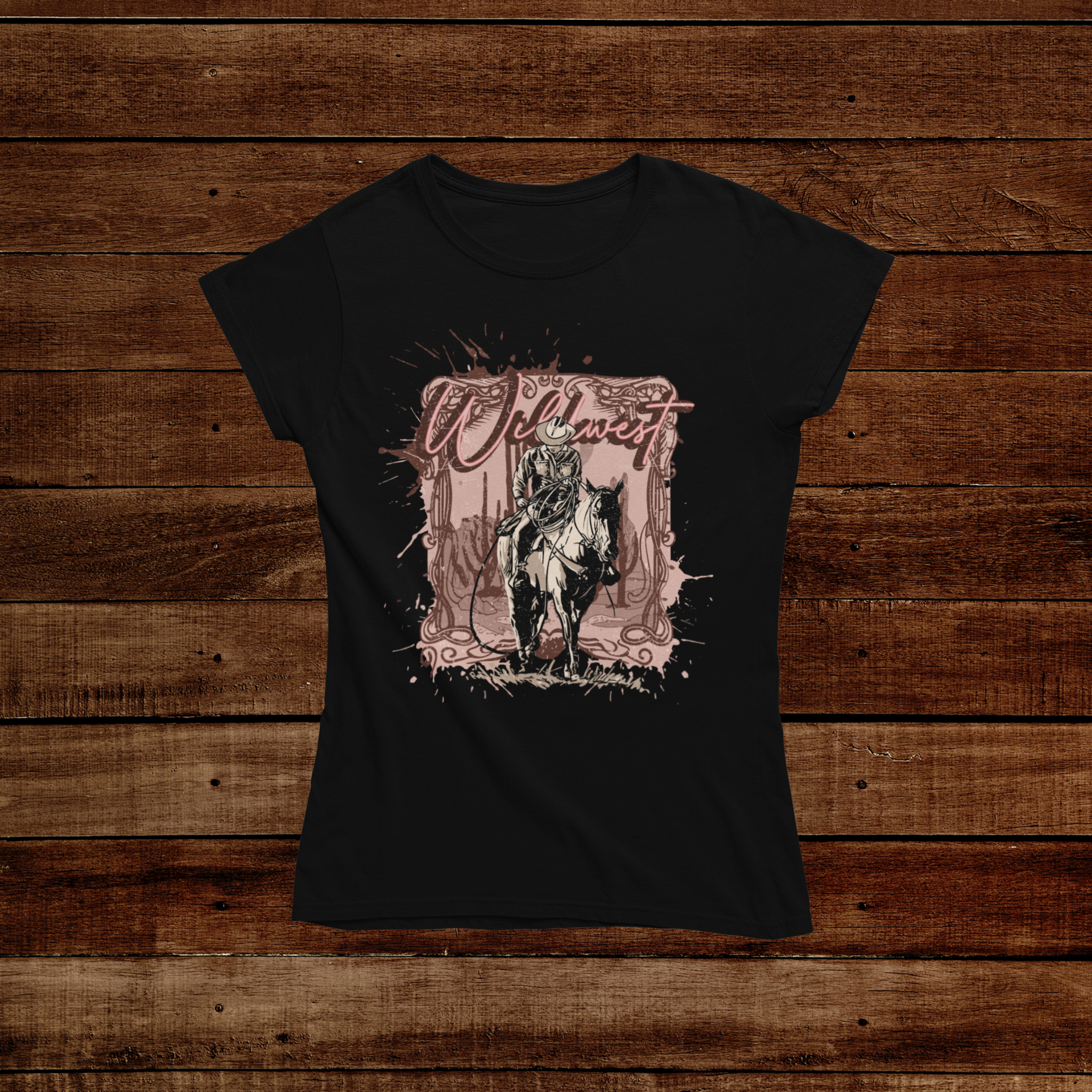 Women's Wild West Tshirt - [farm_afternoons]