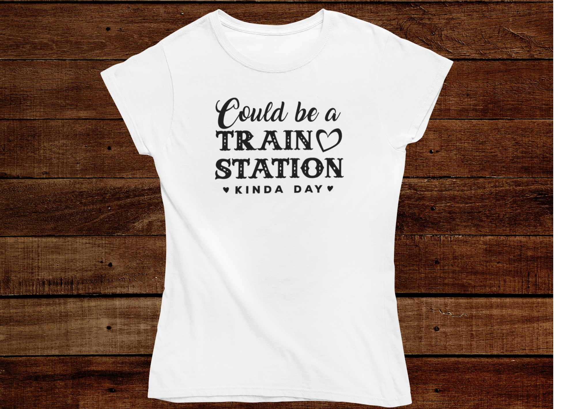 Women's Train Station Tshirt - [farm_afternoons]