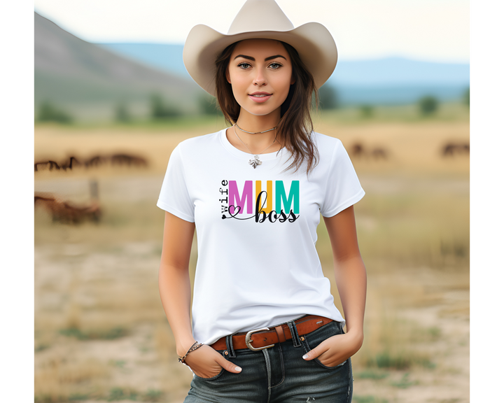 Wife Mum Boss TShirt - [farm_afternoons]