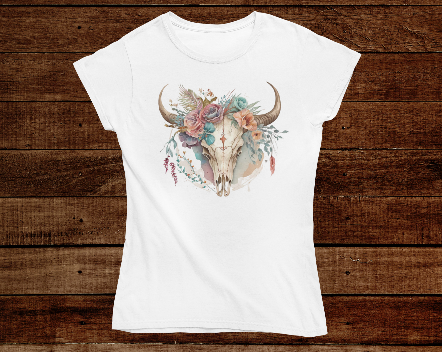 Women's Pastel BoHo Skull - [farm_afternoons]
