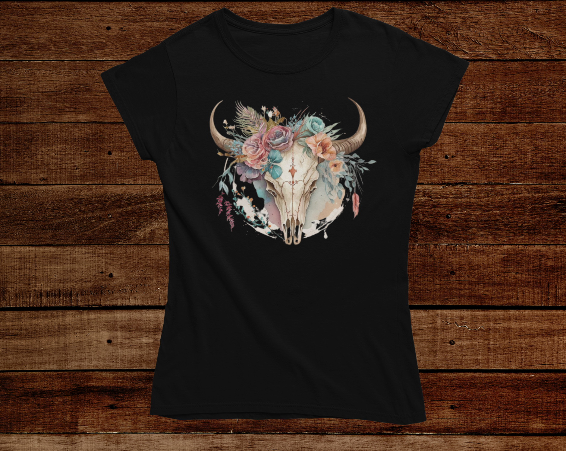 Women's Pastel BoHo Skull - [farm_afternoons]