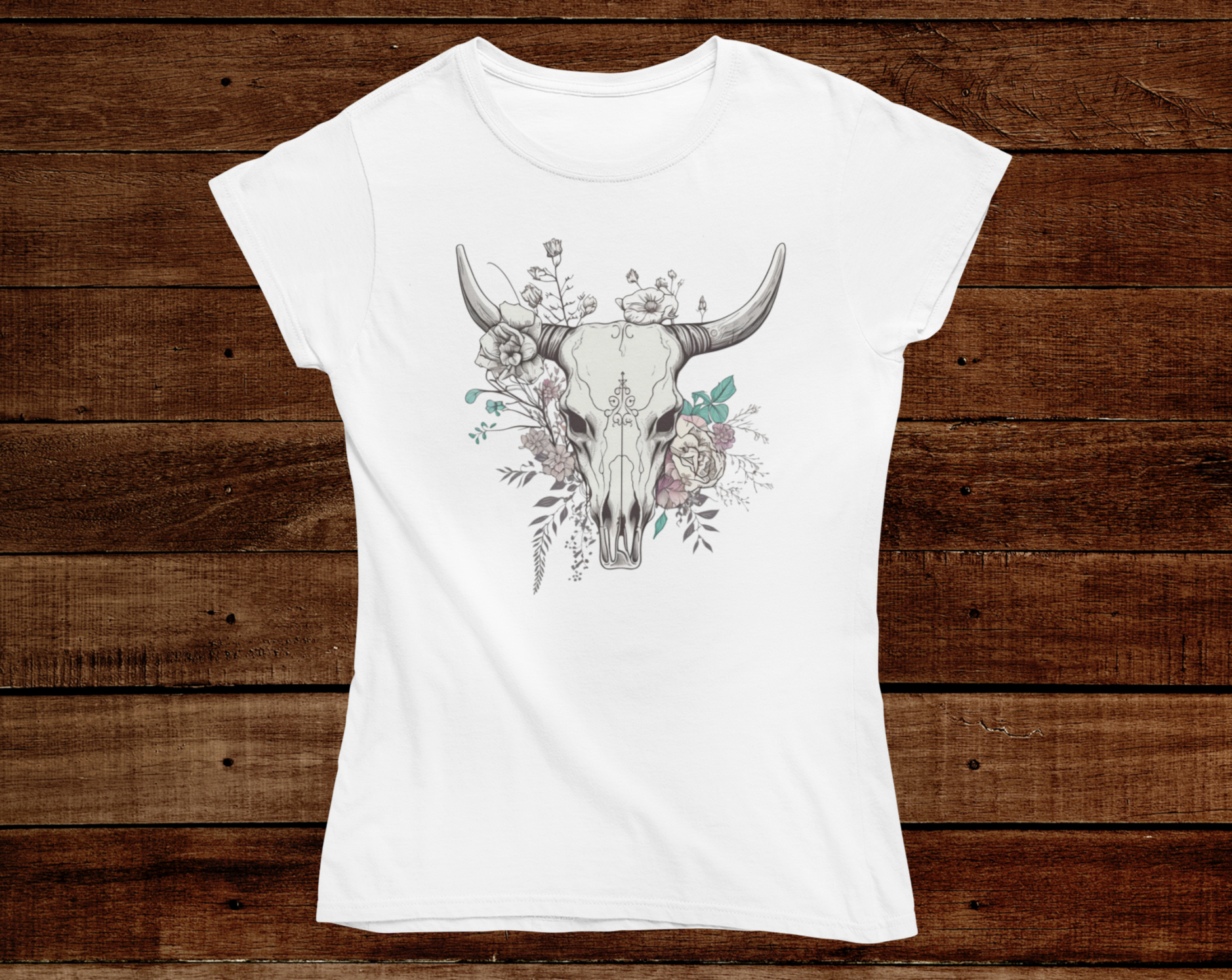 Women's Vintage Western Skull - [farm_afternoons]