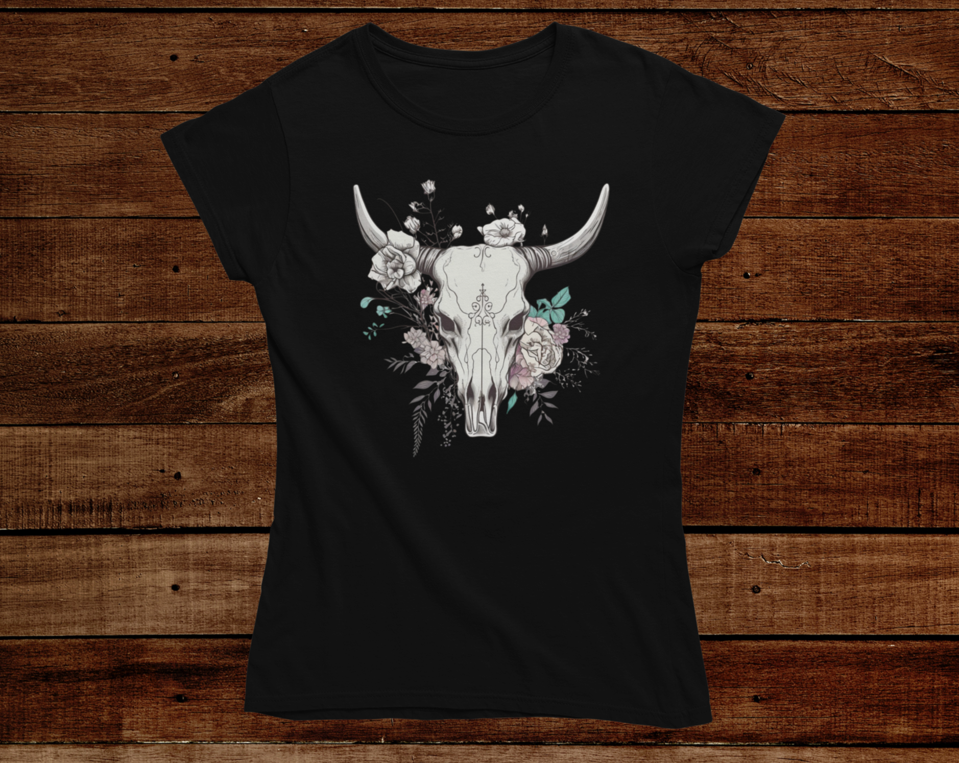 Women's Vintage Western Skull - [farm_afternoons]