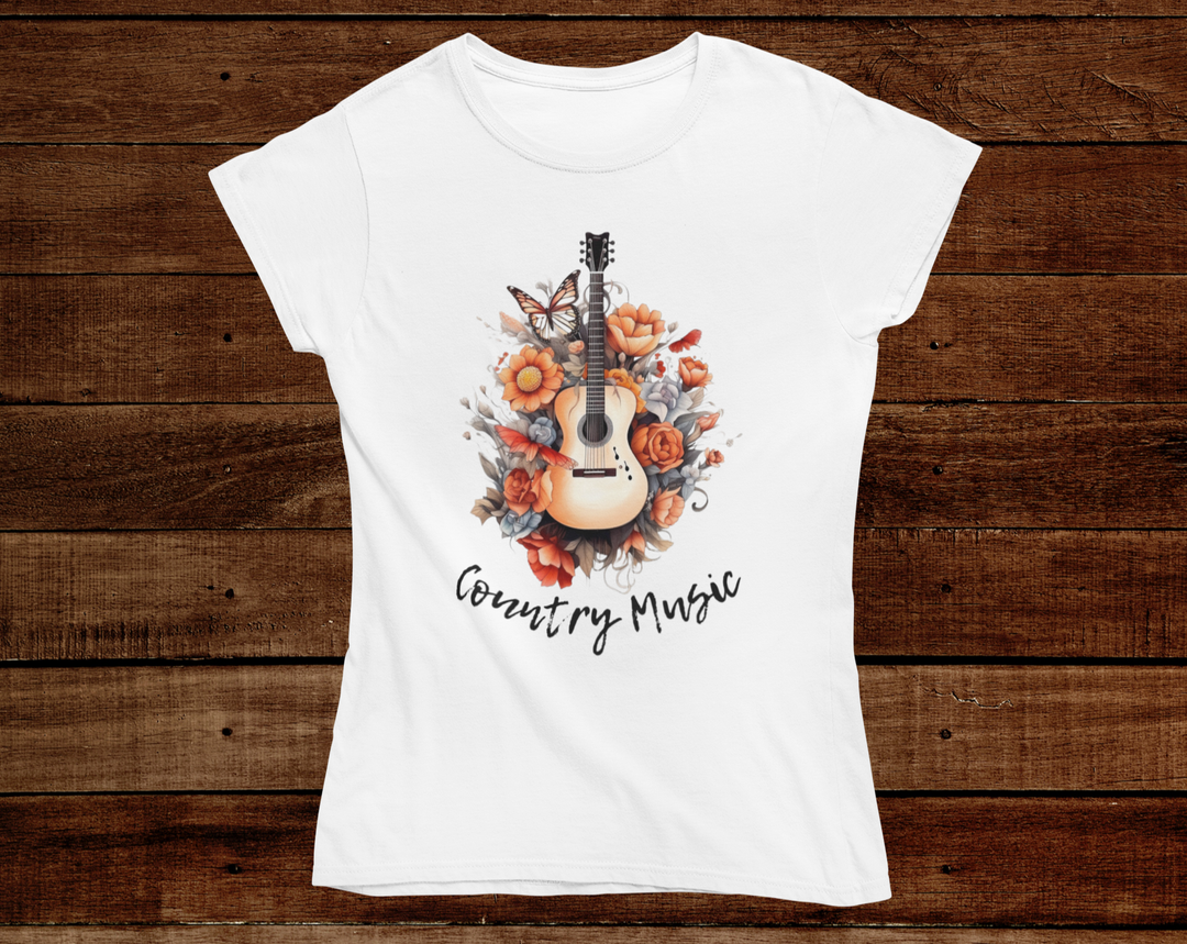 Women's Floral Country Music T-Shirt