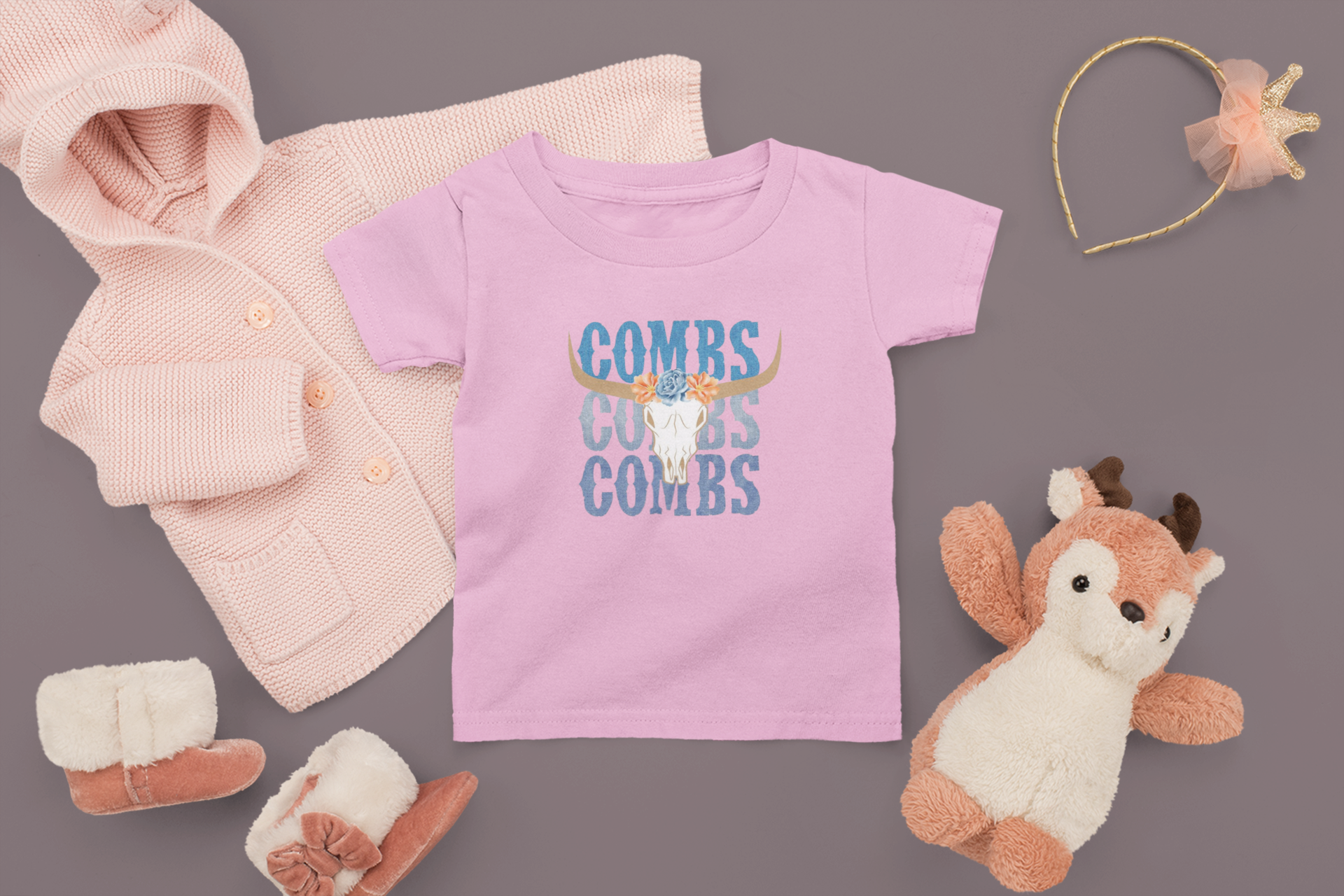 Baby Denium Combs T-shirt - [farm_afternoons]