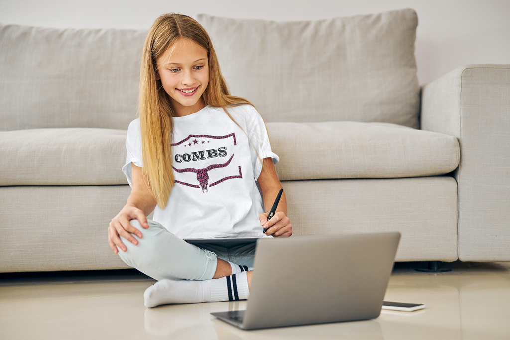 Girls Leopard Combs T-shirt - [farm_afternoons]