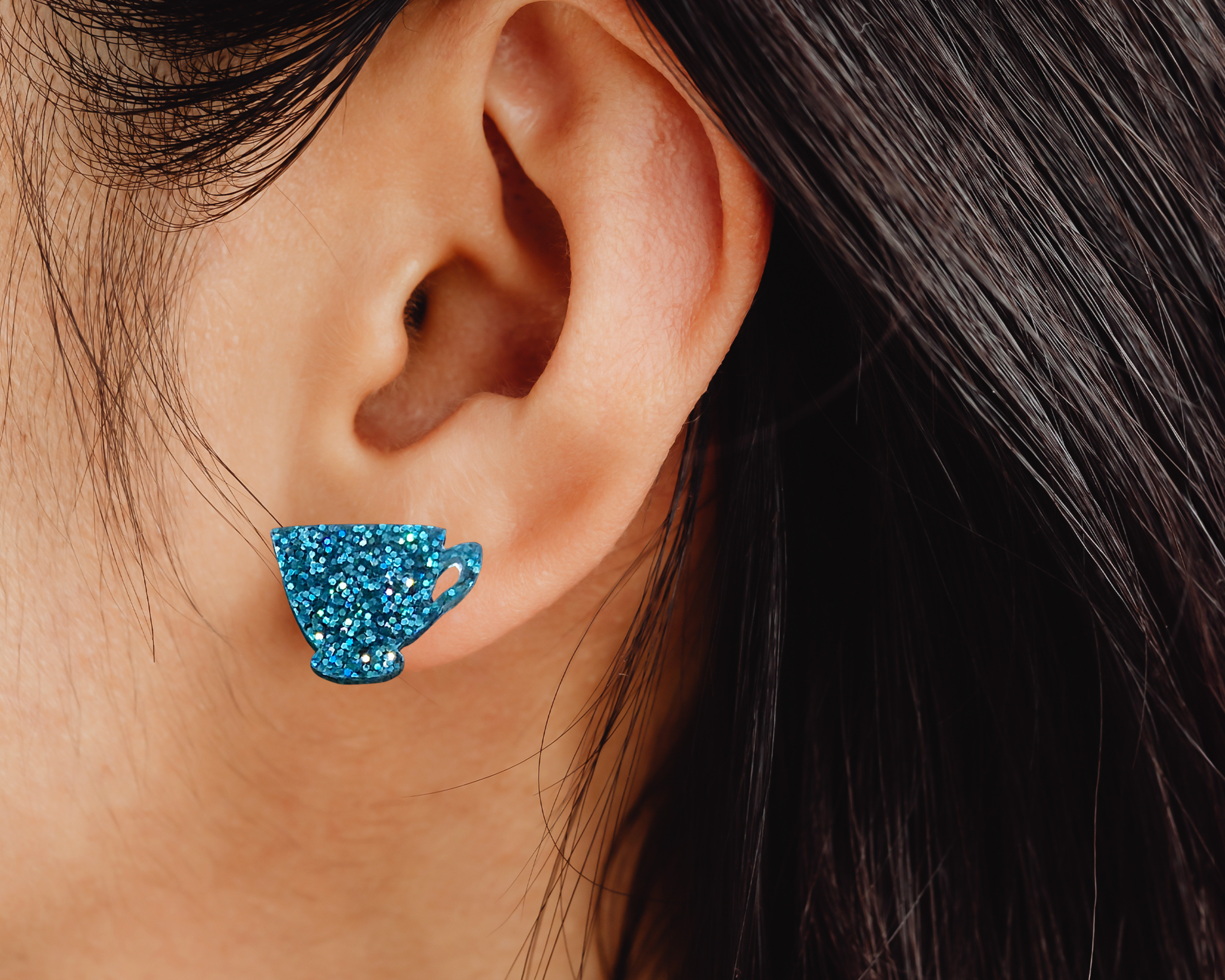 Glitter TeaPot and Cup Studs - [farm_afternoons]