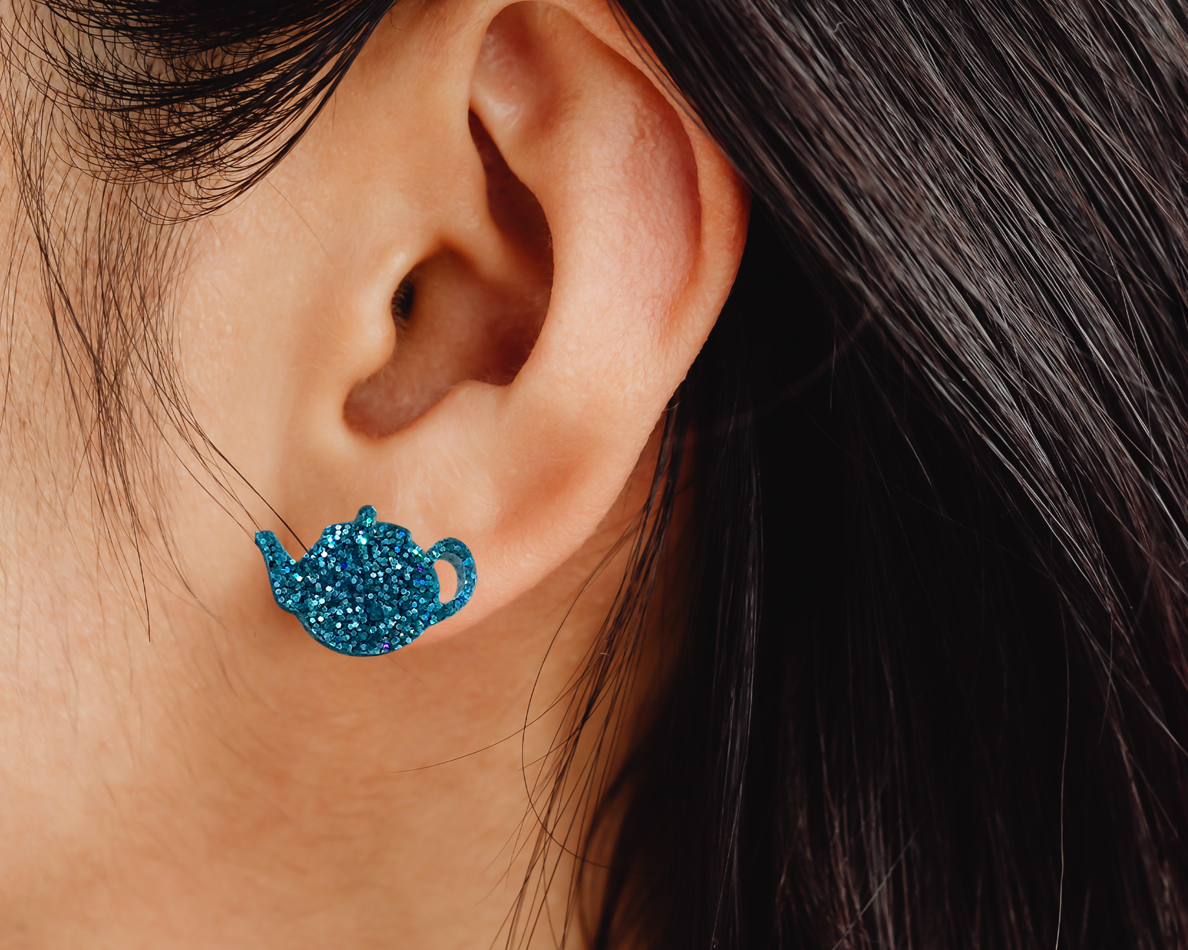 Glitter TeaPot and Cup Studs - [farm_afternoons]