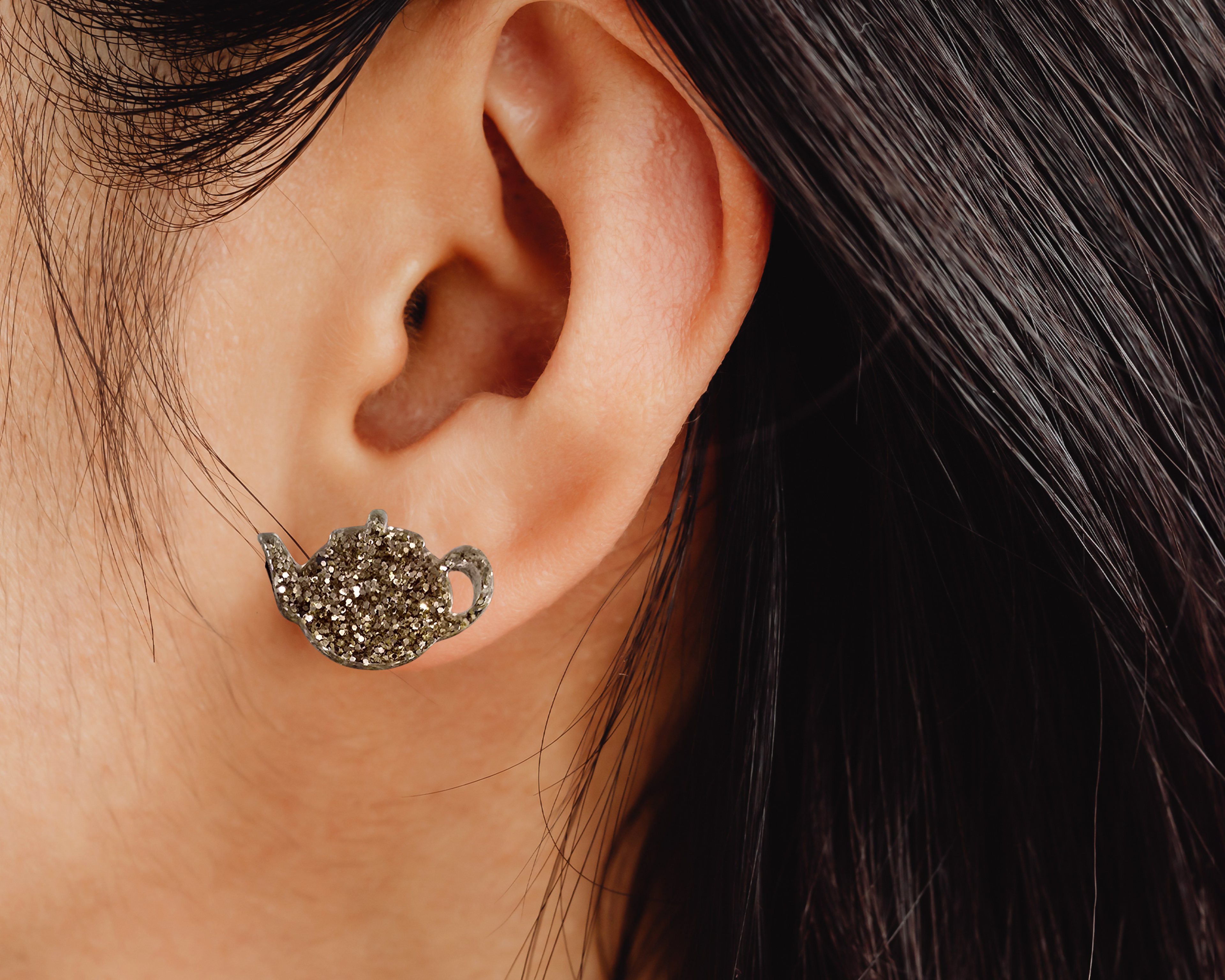 Glitter TeaPot and Cup Studs - [farm_afternoons]