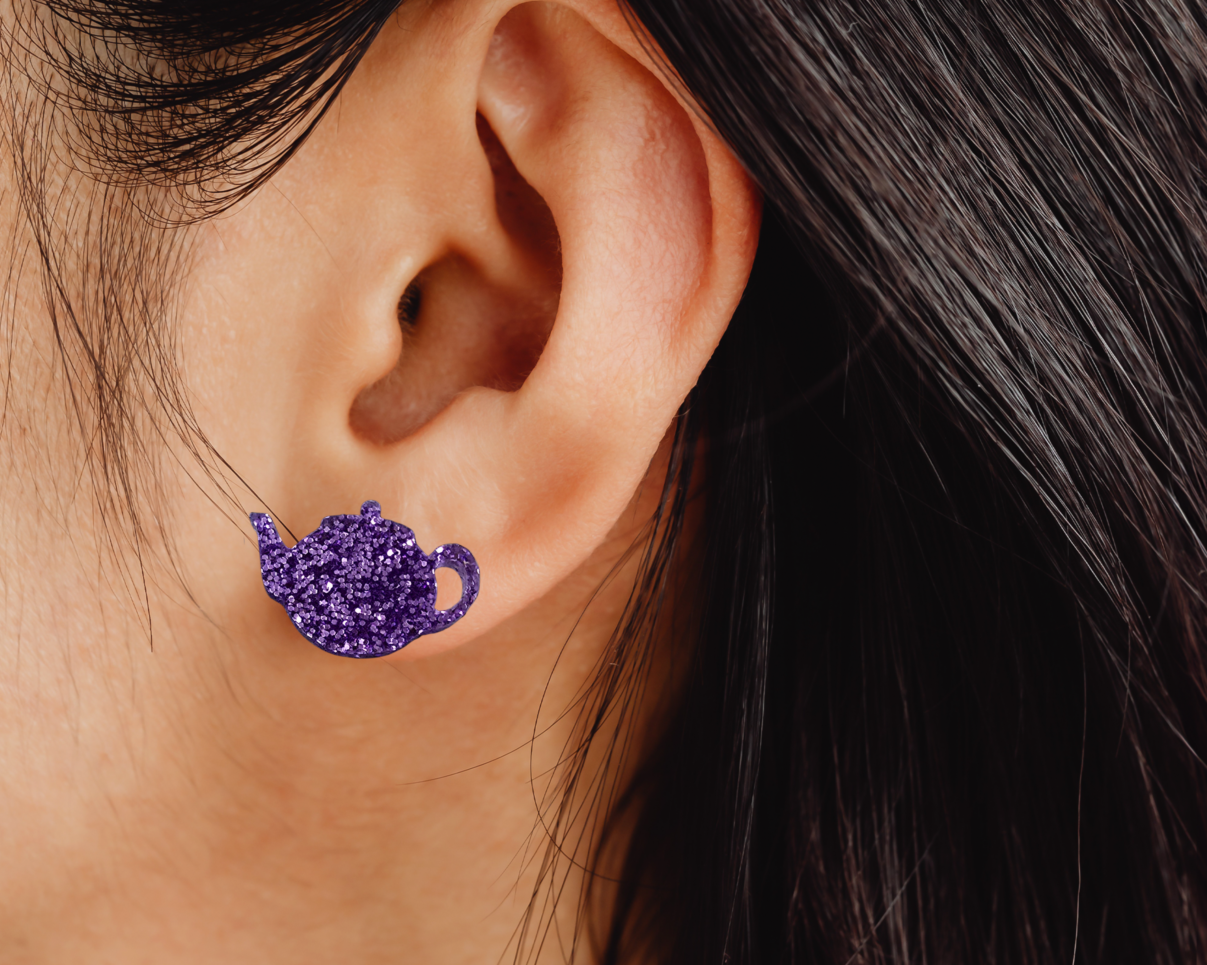 Glitter TeaPot and Cup Studs - [farm_afternoons]