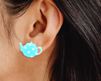 Polka Dot TeaPot and Cup Studs - [farm_afternoons]