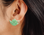 Polka Dot TeaPot and Cup Studs - [farm_afternoons]