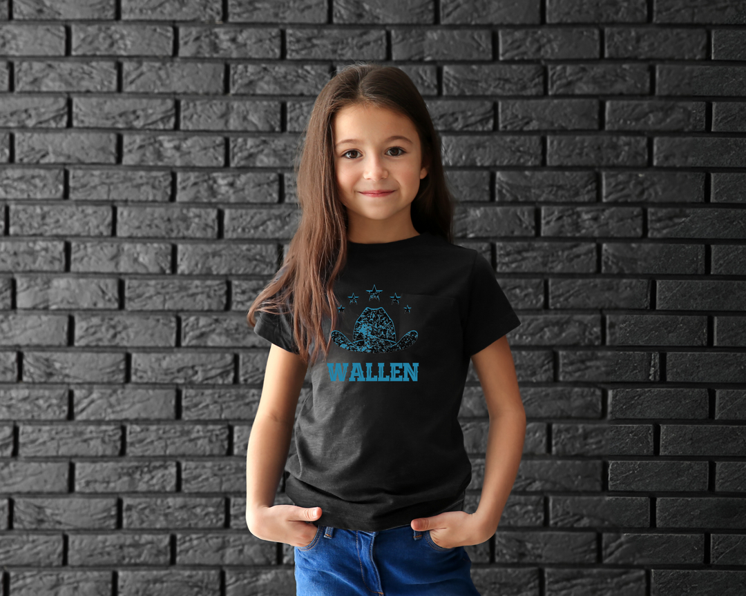 Girls Distressed Wallen T-shirt - [farm_afternoons]
