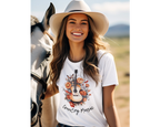 Women's Floral Country Music T-Shirt - [farm_afternoons]