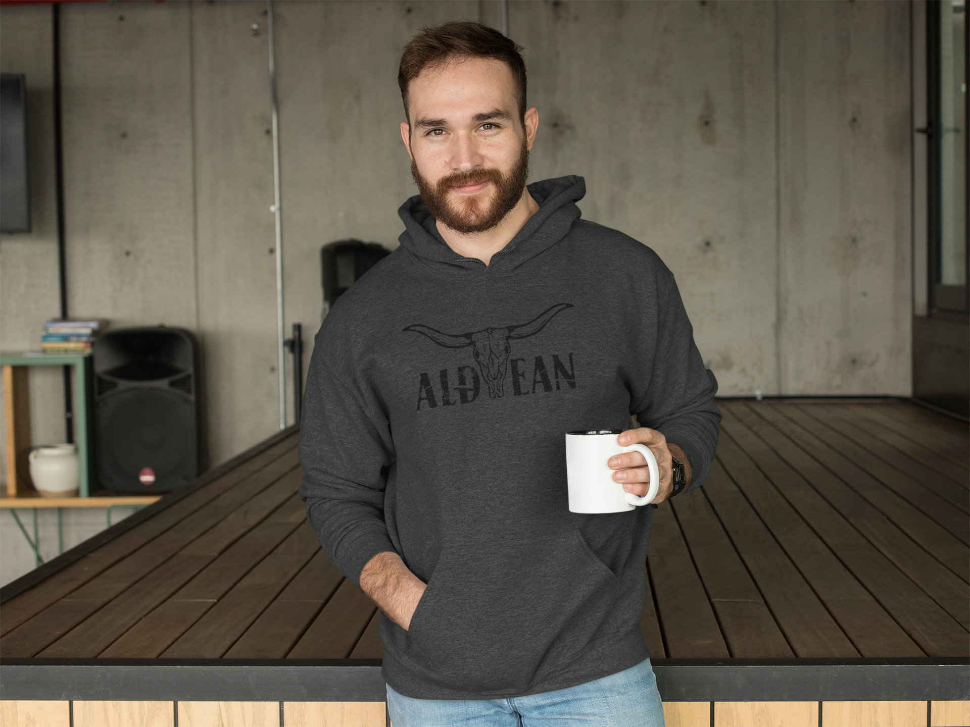 Mens Black Aldean Hoodie - [farm_afternoons]