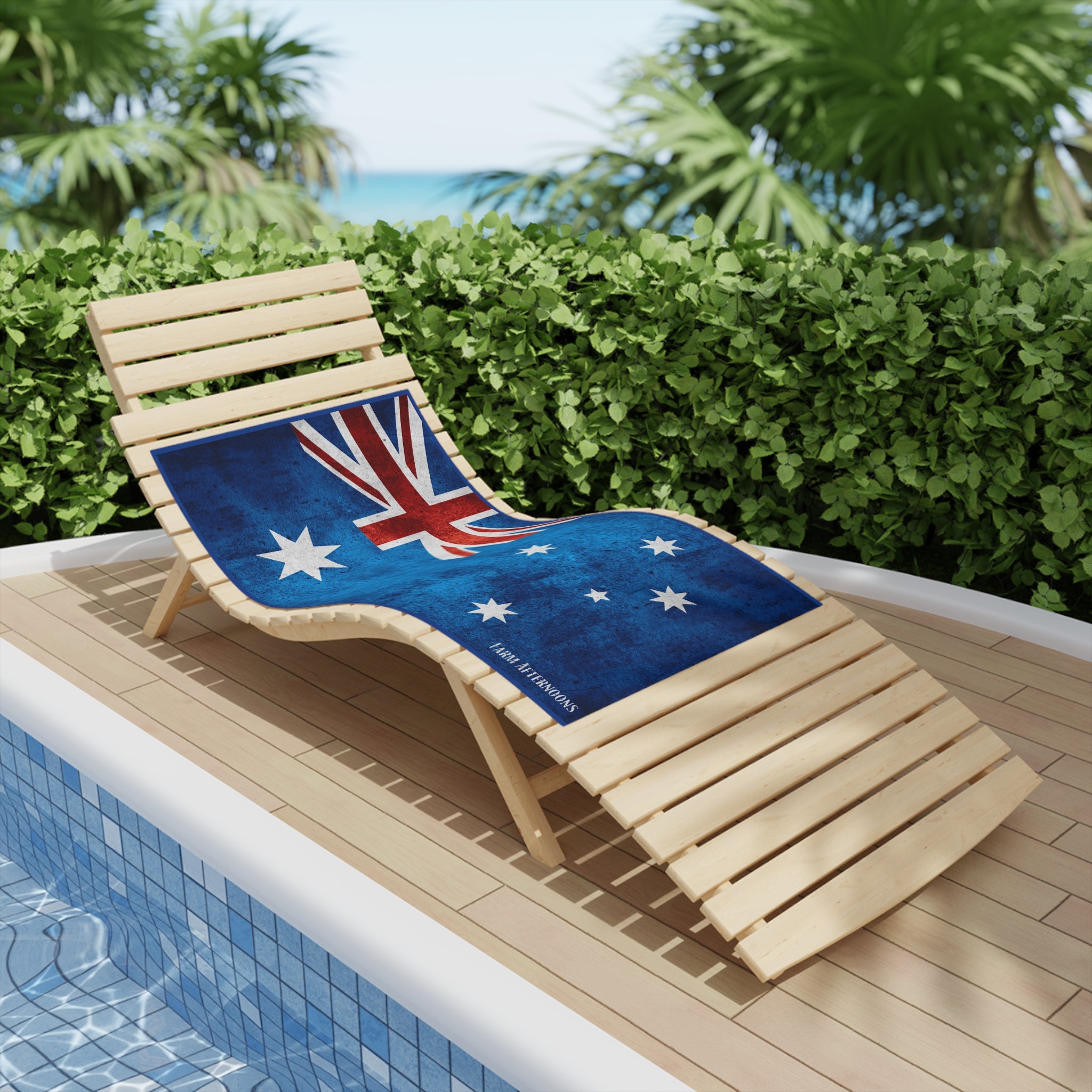 Vintage Australia Beach Towel - [farm_afternoons]