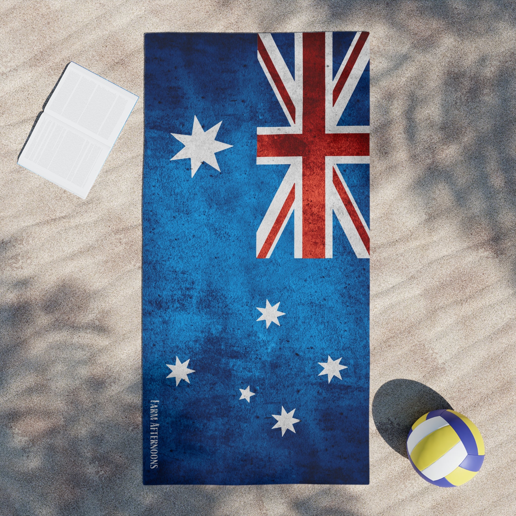 Vintage Australia Beach Towel - [farm_afternoons]