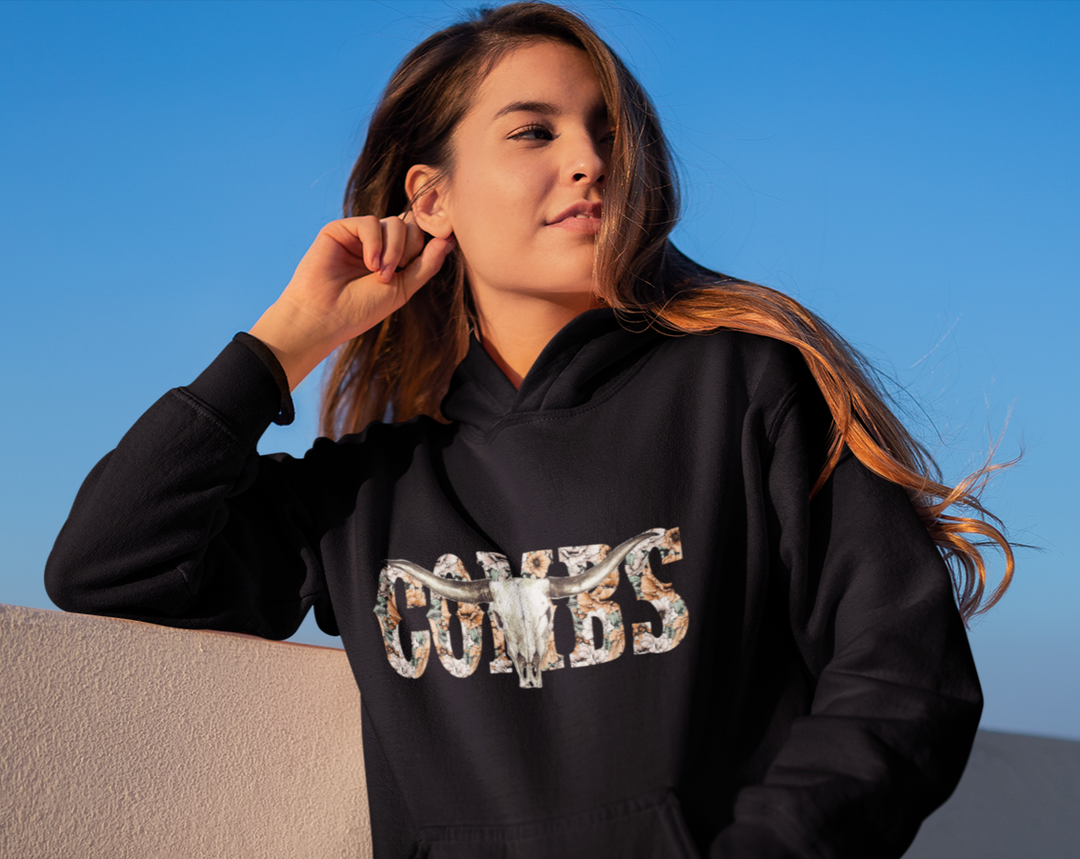 Women's Floral Combs Hoodie - [farm_afternoons]