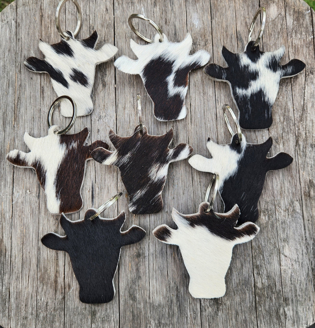 Cow Head Key Rings - [farm_afternoons]