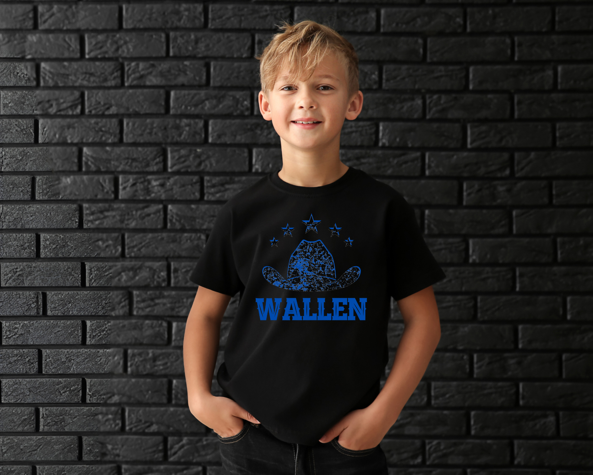 Boys Distressed Wallen T-shirt - [farm_afternoons]