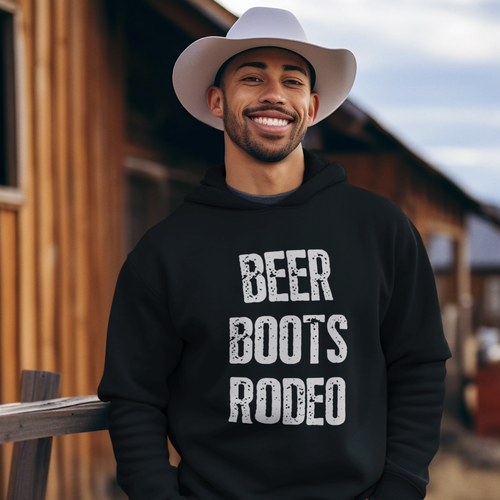 Beer Boots Rodeo Hoodie - [farm_afternoons]