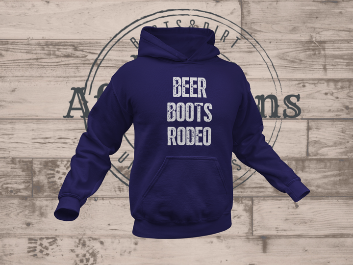 Beer Boots Rodeo Hoodie