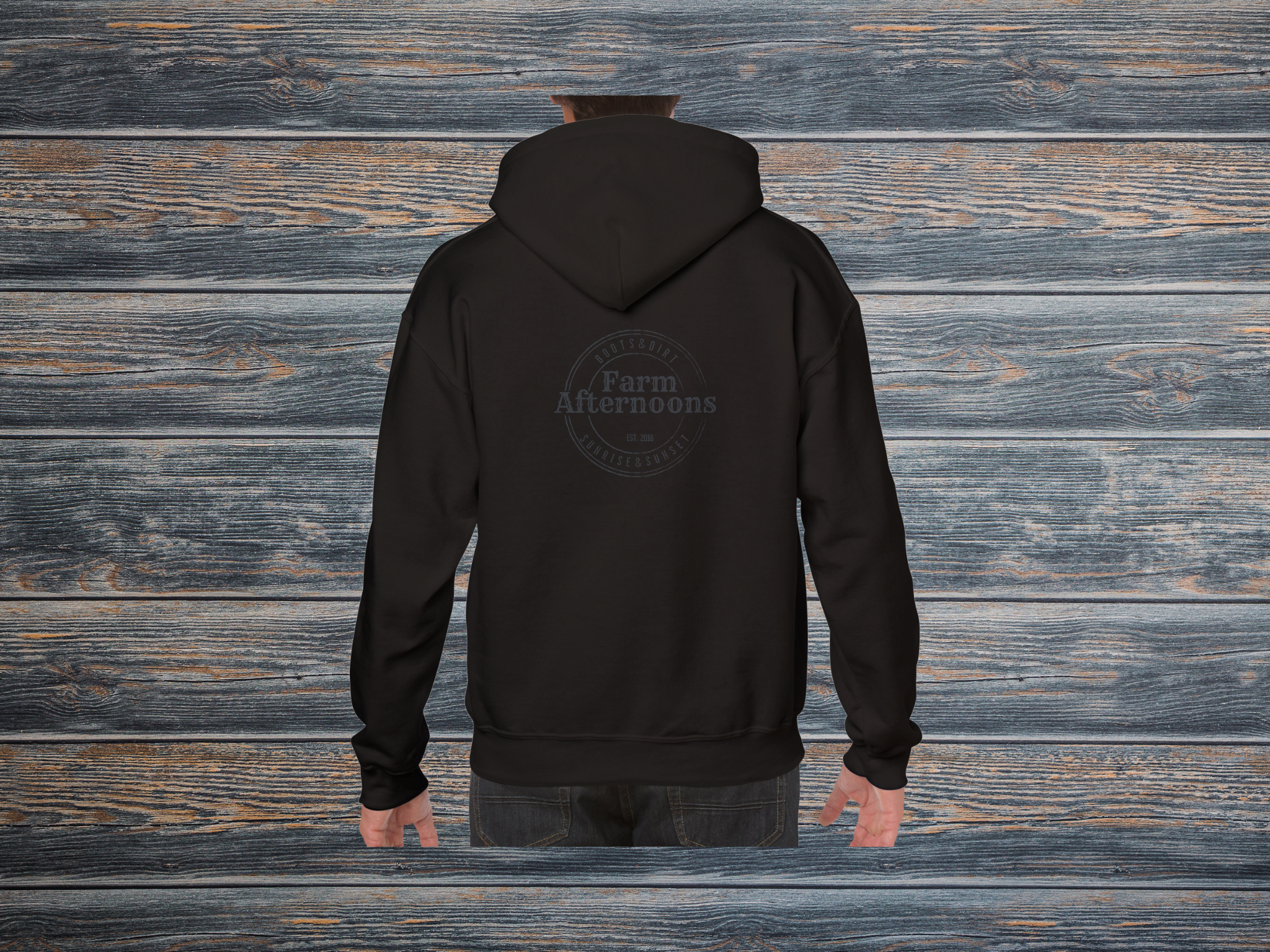 Men's Grey Combs Hoodie - [farm_afternoons]