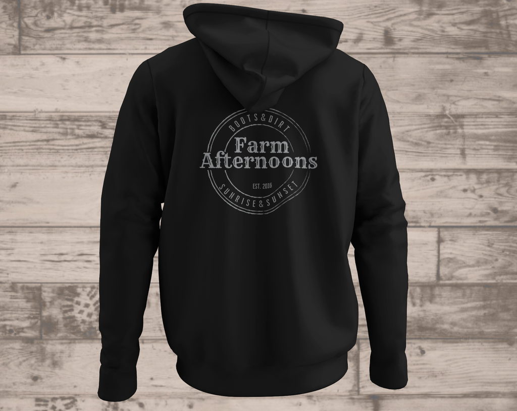 Men's Grey Mustang Whiskey Hoodie - [farm_afternoons]