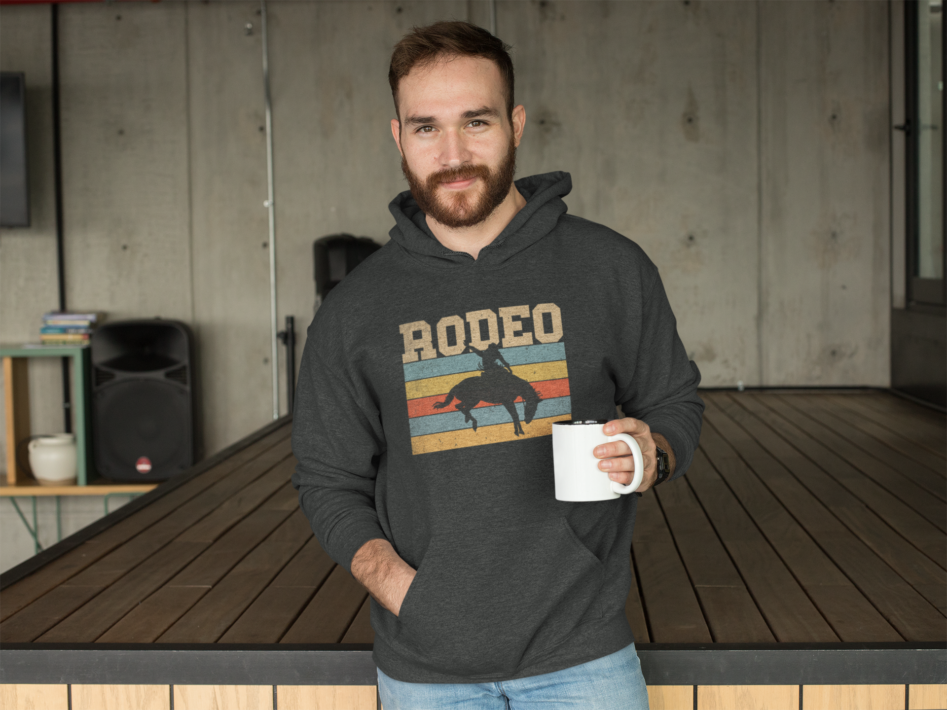 Men's Rodeo Hoodie - [farm_afternoons]