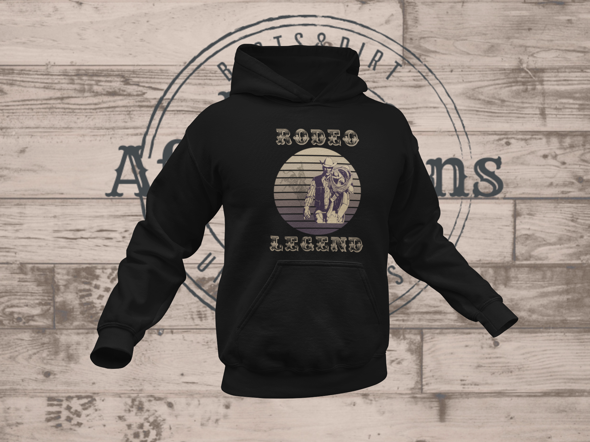 Mens Rodeo Legend Hoodie - [farm_afternoons]