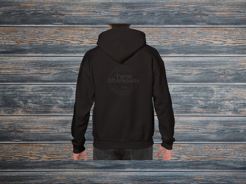 Men's Grey Johnson Hoodie - [farm_afternoons]