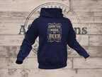 Mens Country Music and Beer Hoodie