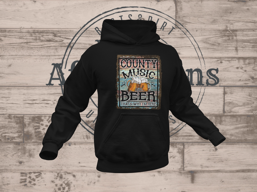 Mens Vintage Country Music Hoodie