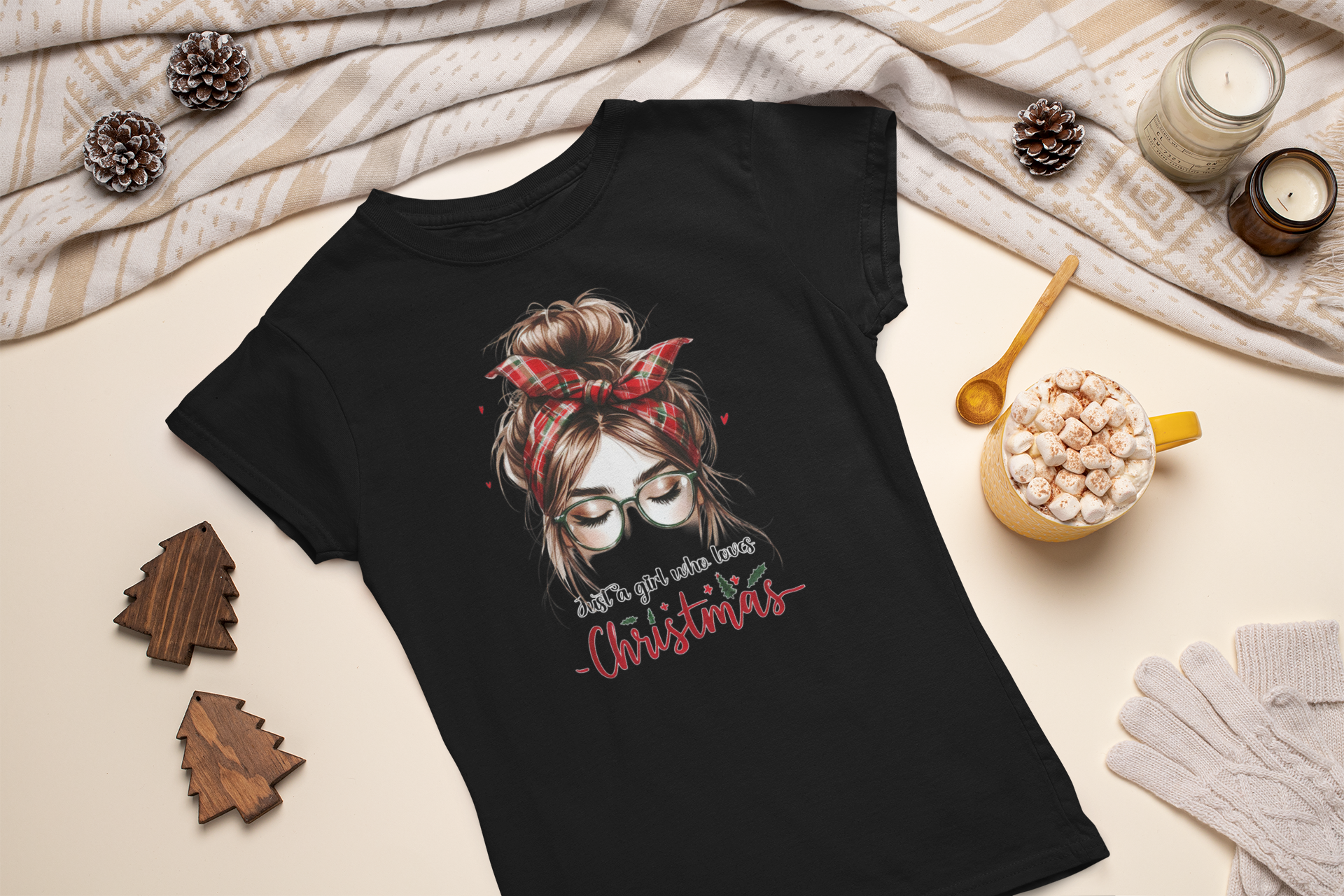 Christmas Just a Girl Tee - [farm_afternoons]