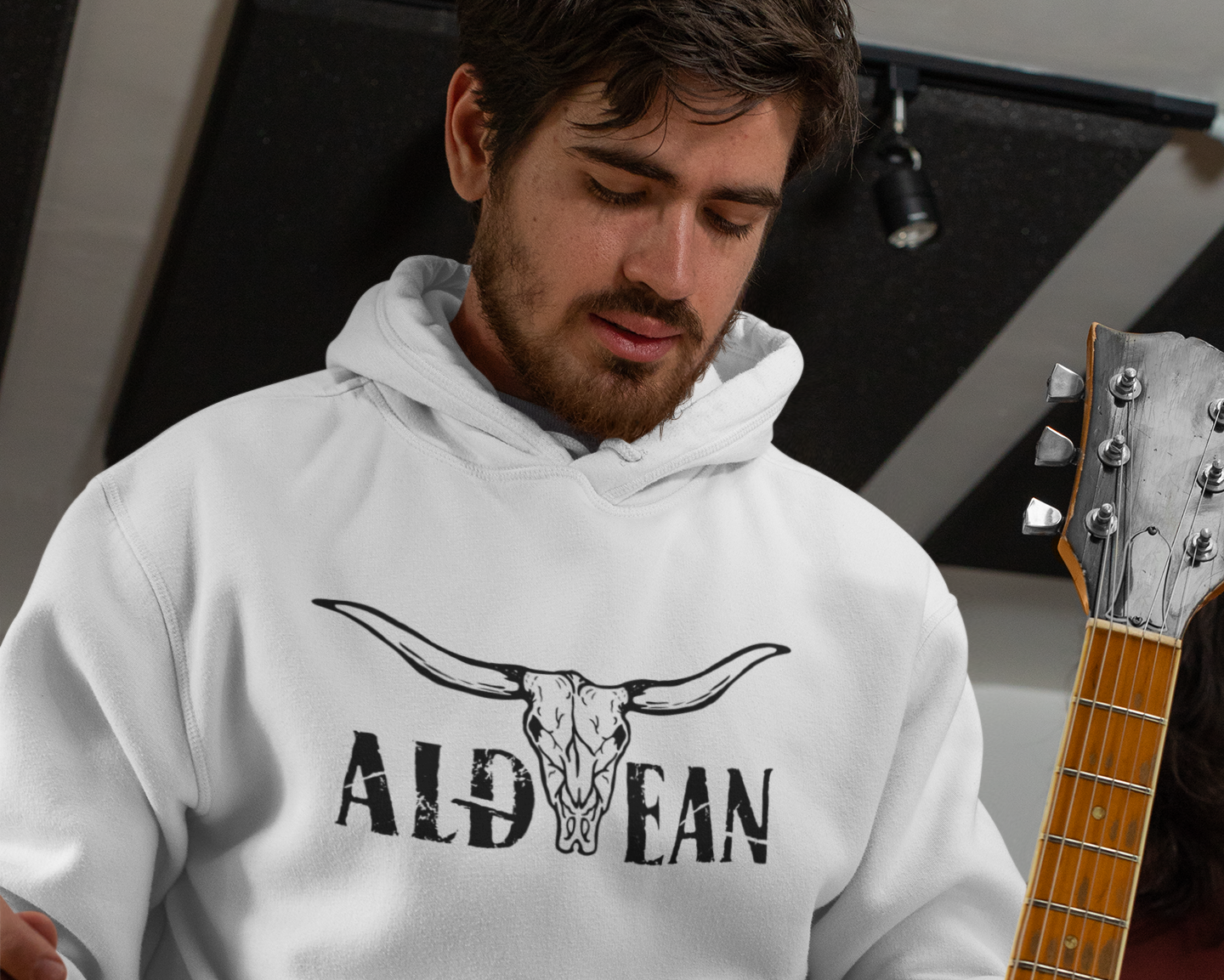 Mens Black Aldean Hoodie - [farm_afternoons]
