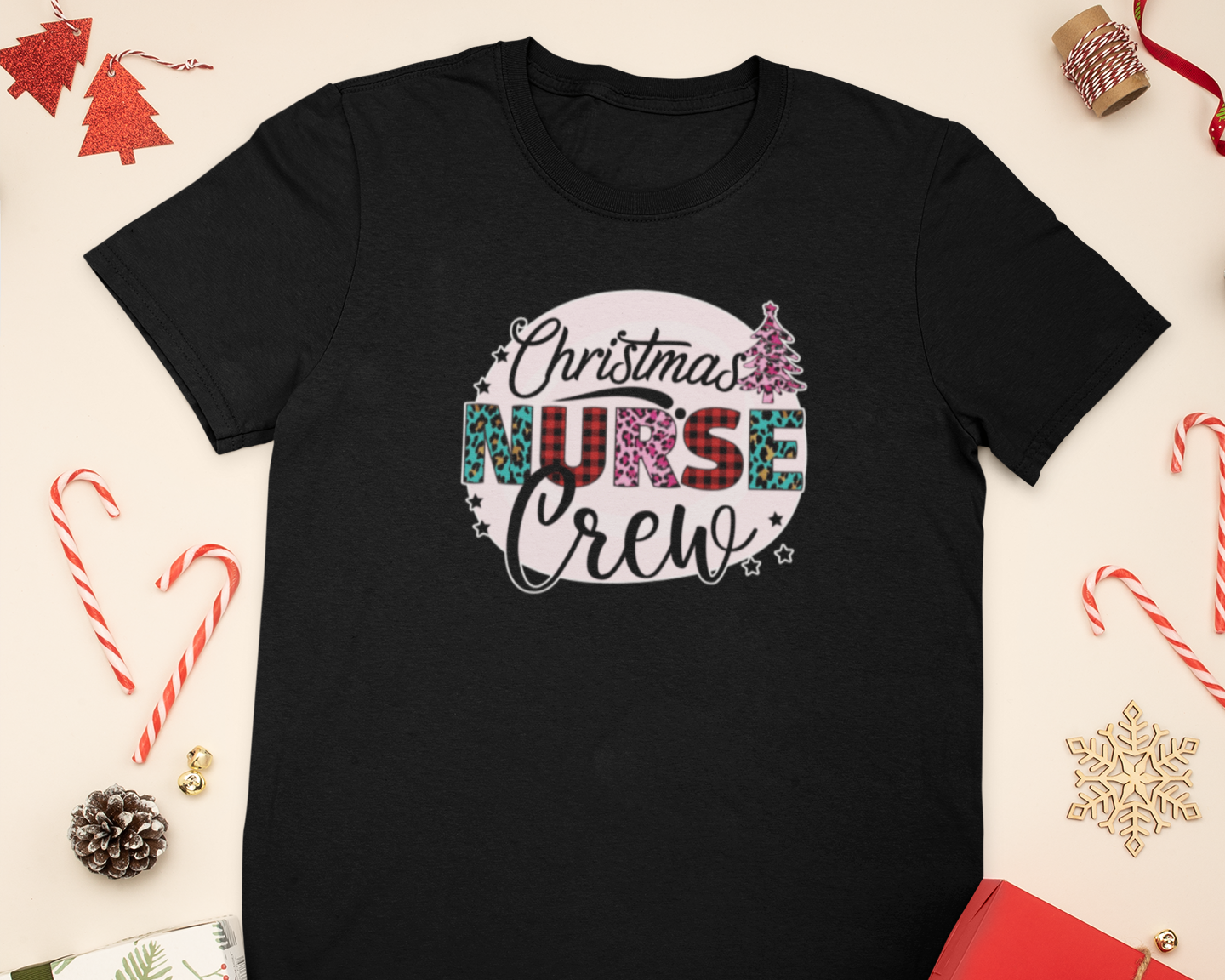 Christmas Nurse Crew Tee - [farm_afternoons]