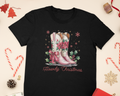 Pink Howdy Christmas T-Shirt - [farm_afternoons]