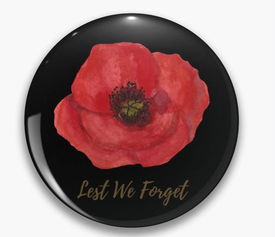 Poppy Button Pins