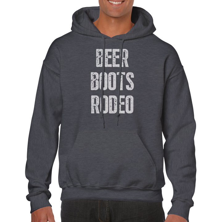 Men's Beer Boots Rodeo Hoodie - [farm_afternoons]
