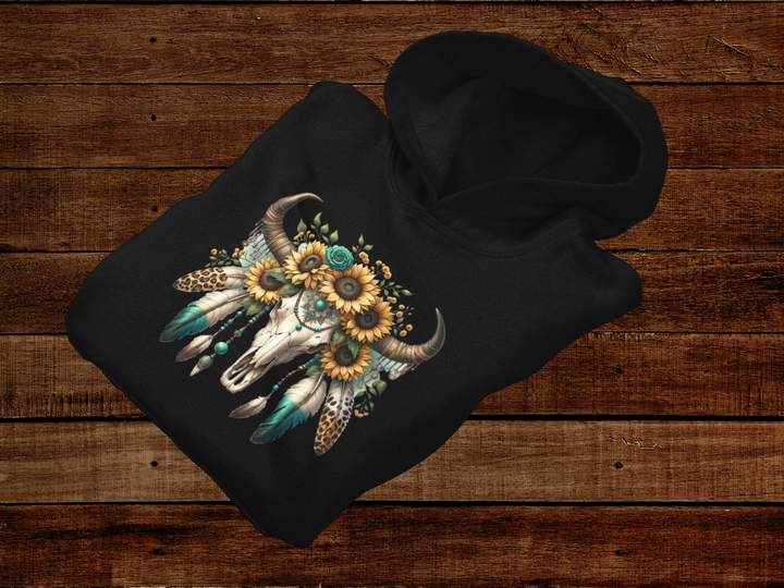Sunflower Bull Hoodie - [farm_afternoons]