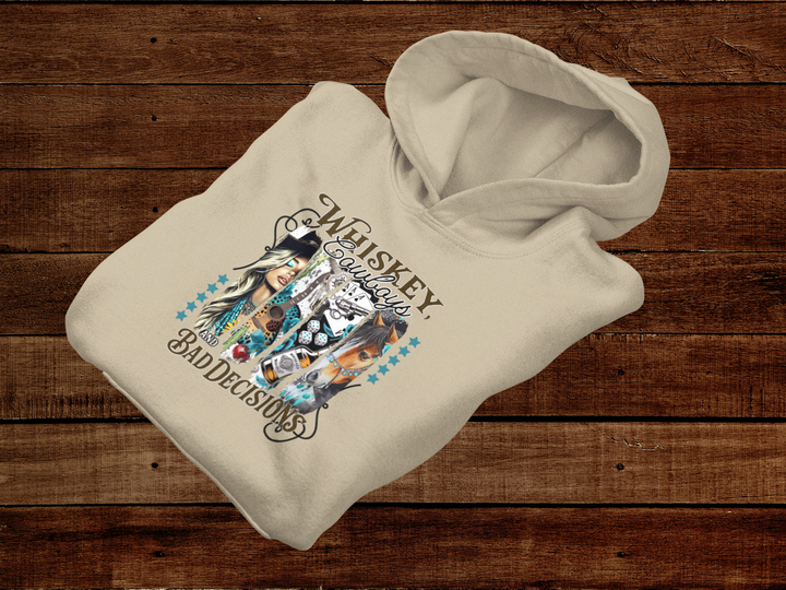 Whiskey Cowboys and Bad Decisions Hoodie