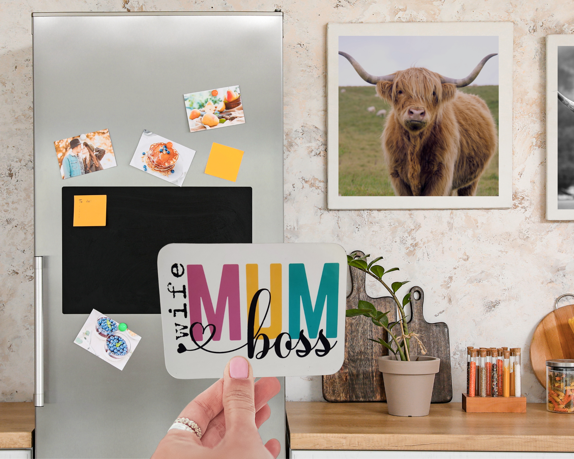 White Wife Boss Mum Magnet - [farm_afternoons]