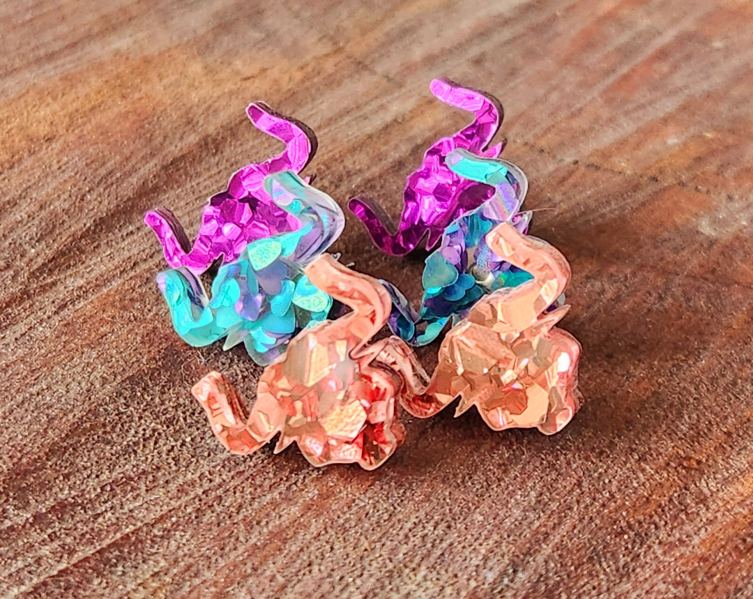 Opal Bull Head Studs - [farm_afternoons]
