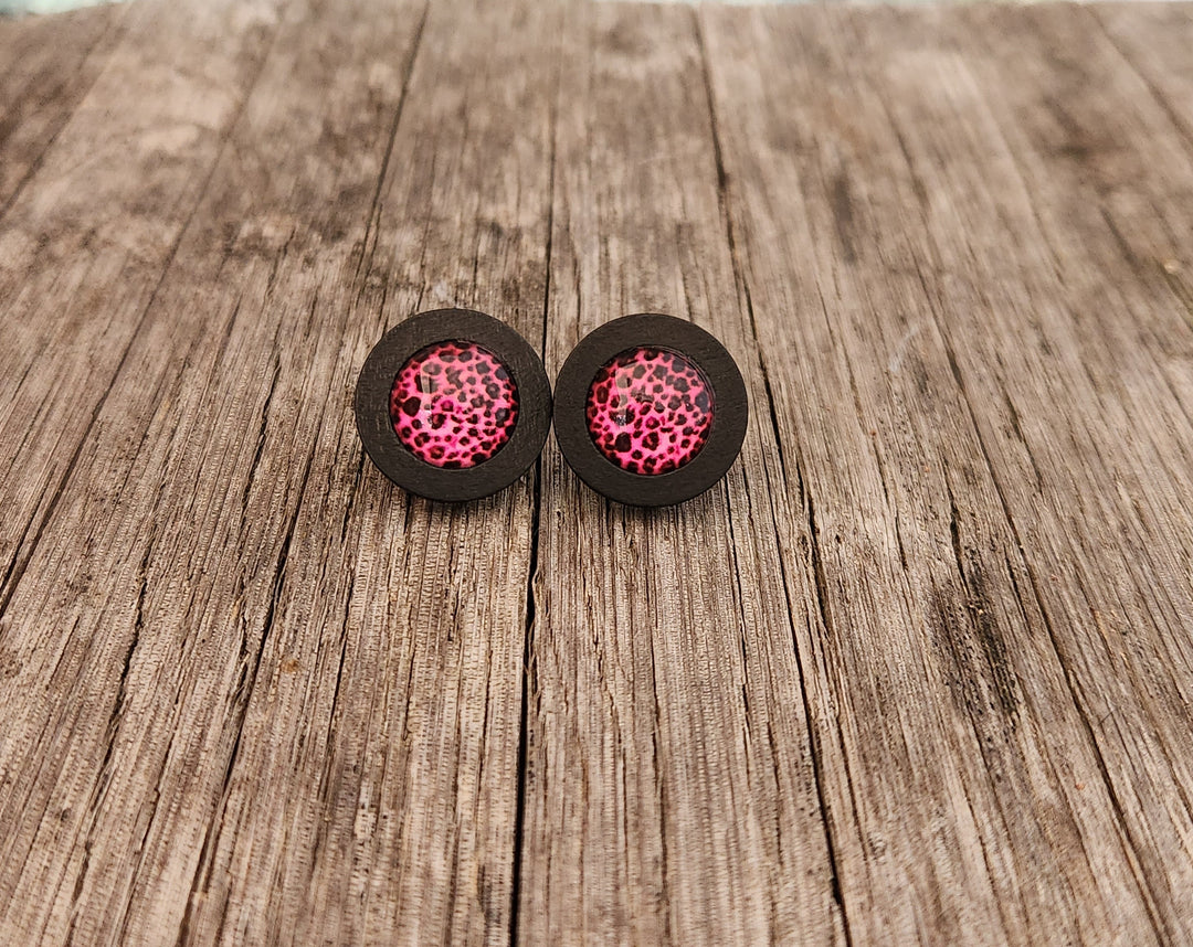 Vivid Leopard Studs - [farm_afternoons]