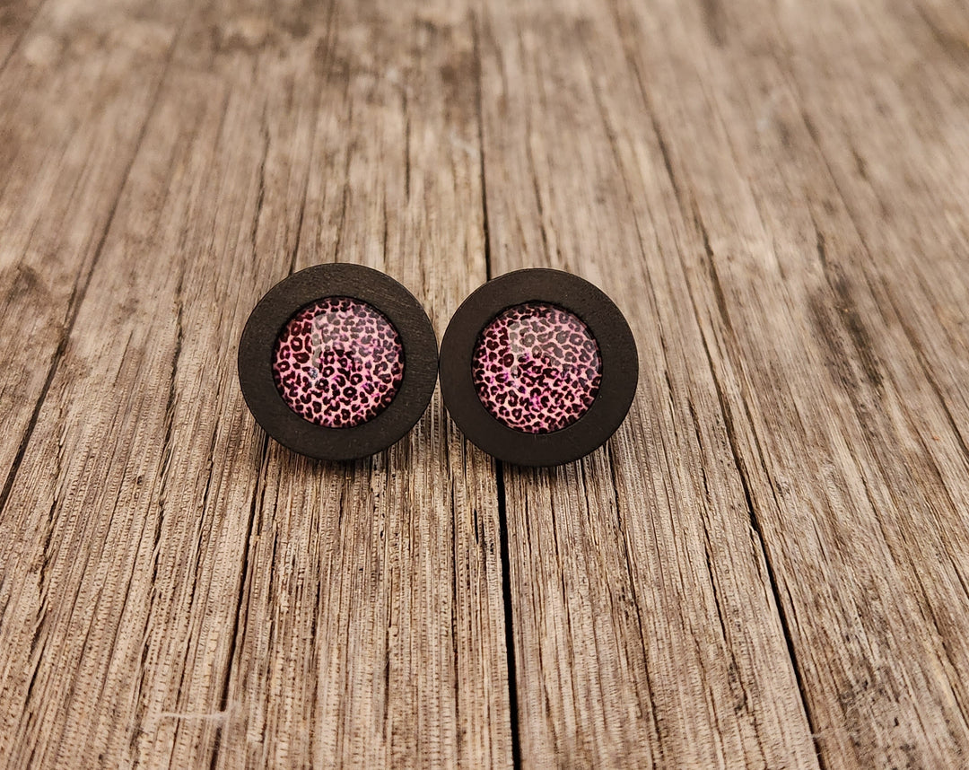 Vivid Leopard Studs - [farm_afternoons]