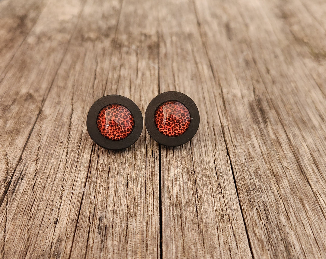 Vivid Leopard Studs - [farm_afternoons]