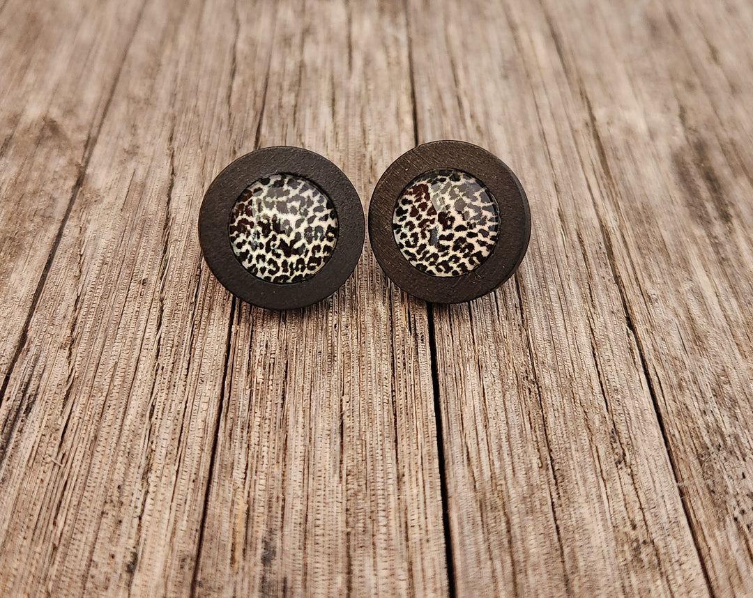 Vivid Leopard Studs - [farm_afternoons]