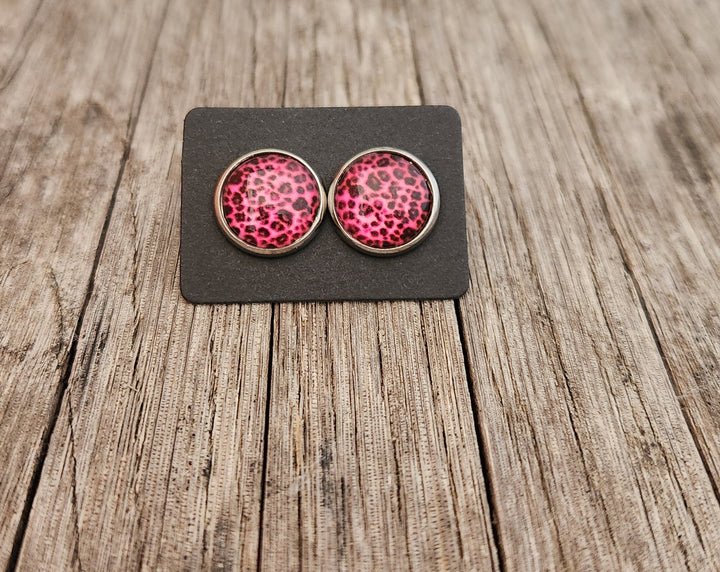 Vivid Leopard Studs - [farm_afternoons]