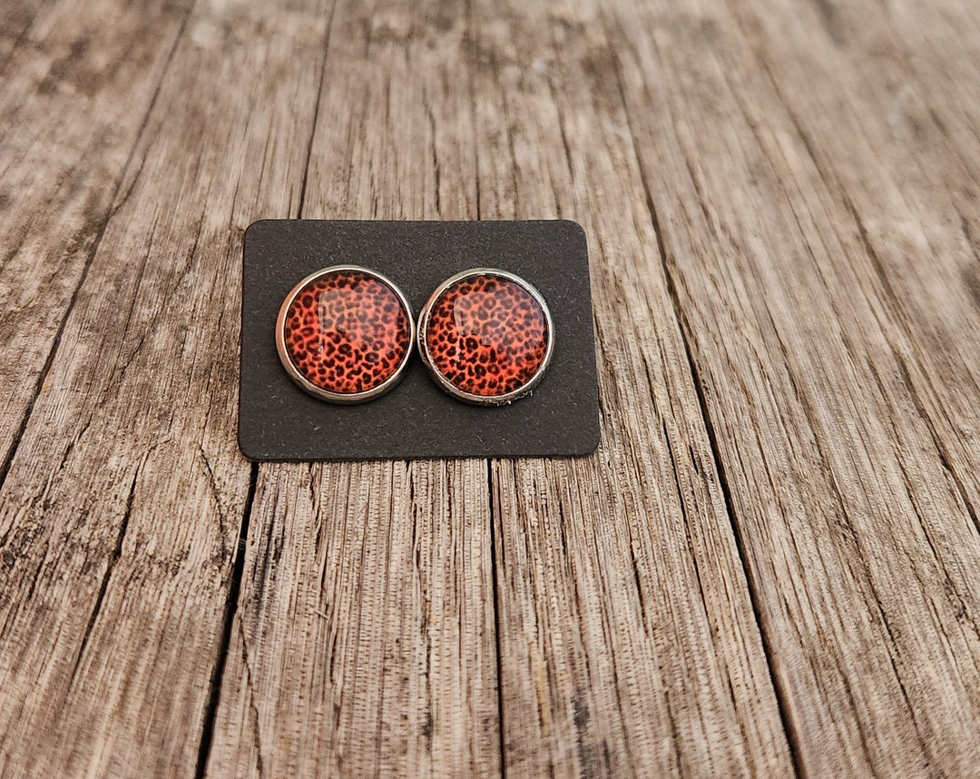 Vivid Leopard Studs - [farm_afternoons]