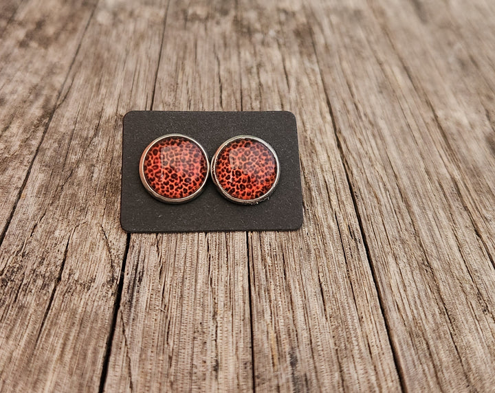 Vivid Leopard Studs - [farm_afternoons]